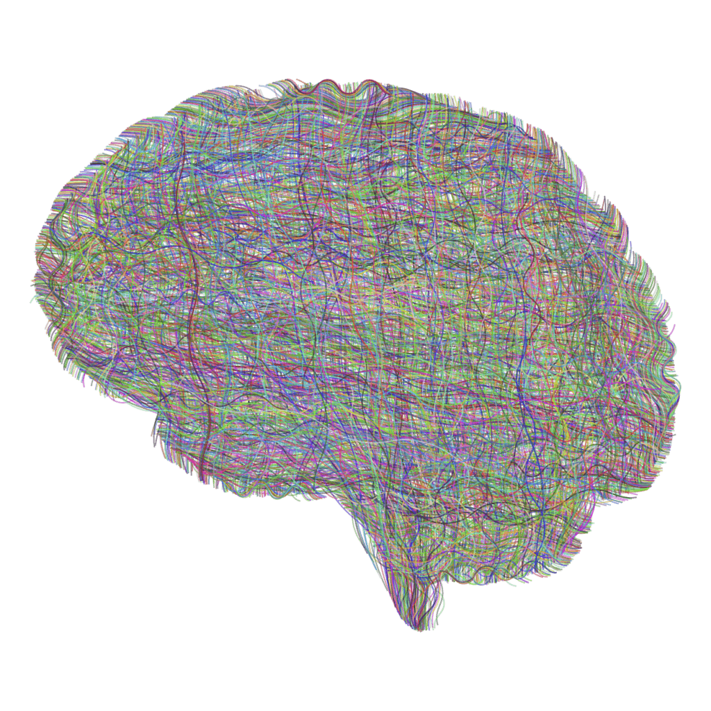 PNG abstract anxiety brain sticker